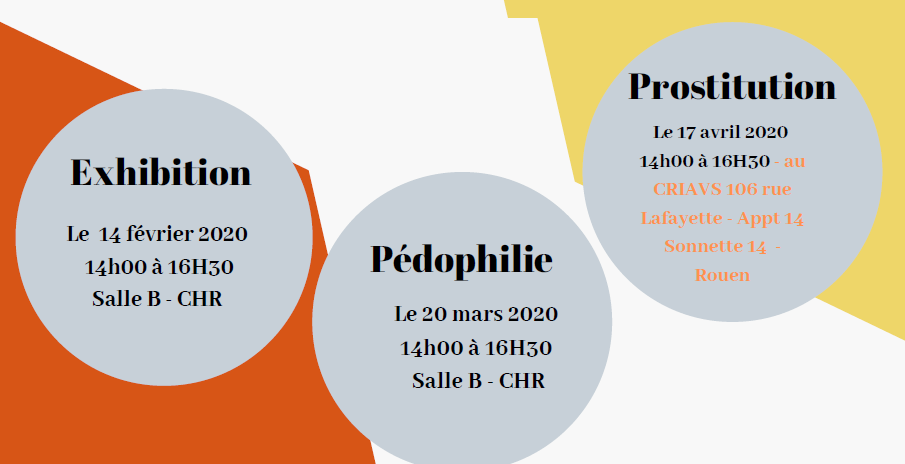 ANNULÉS : Groupes d'échanges interprofessionnels autour de situations complexes : exhibition, pédophilie, prostitution