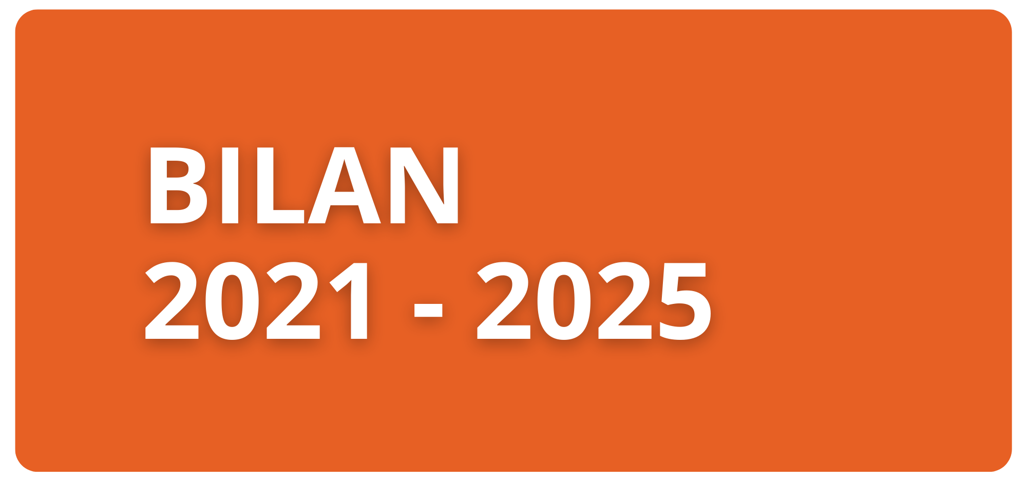 Bilan 2021 - 2025