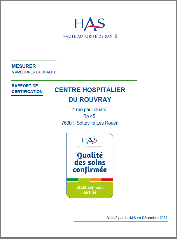 Rapport de certification