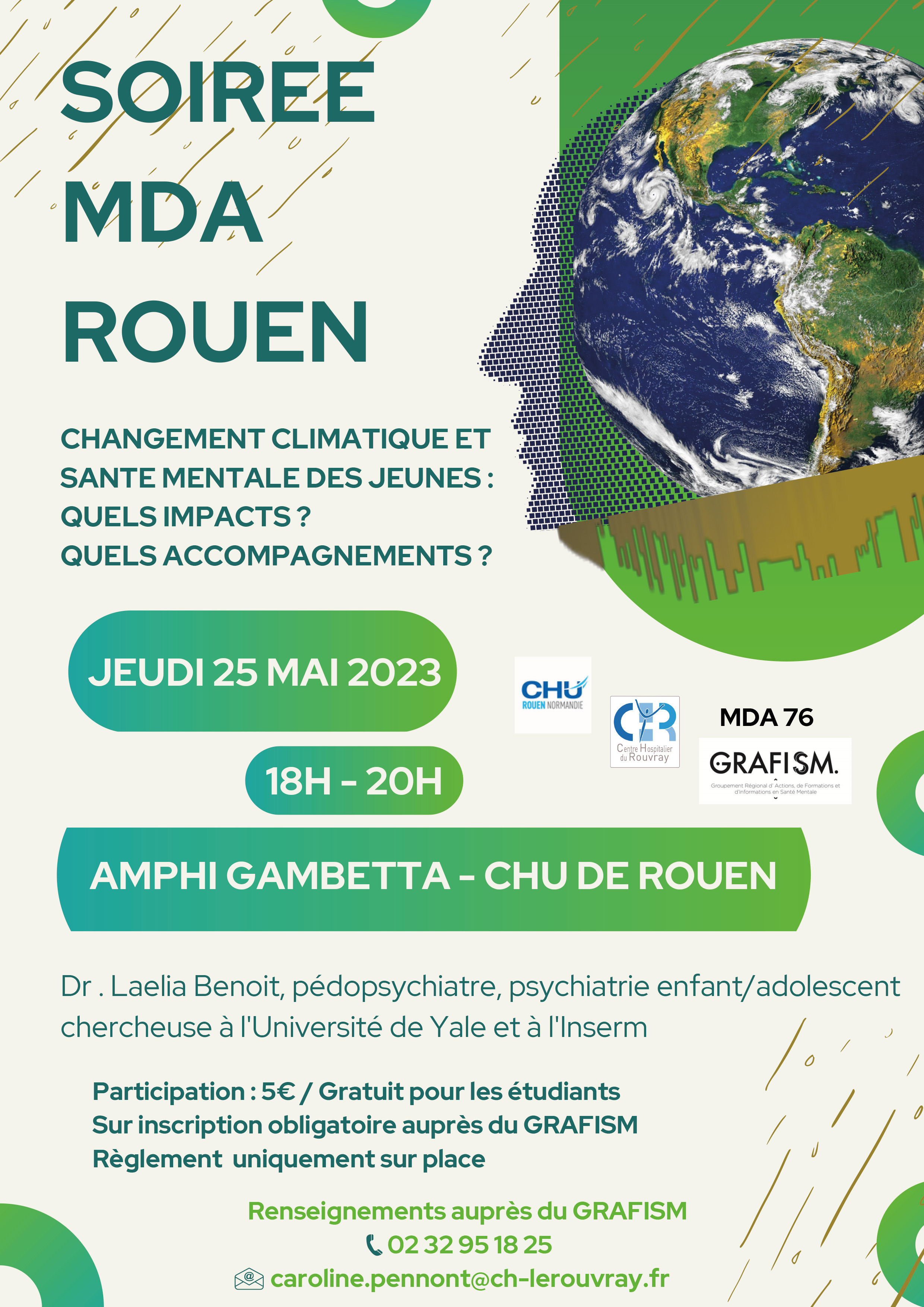 Affiche soirée MDA Rouen Mai 2023